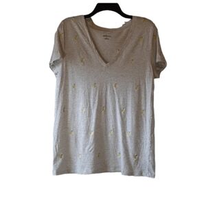 Merona lemons and gray tee shirt